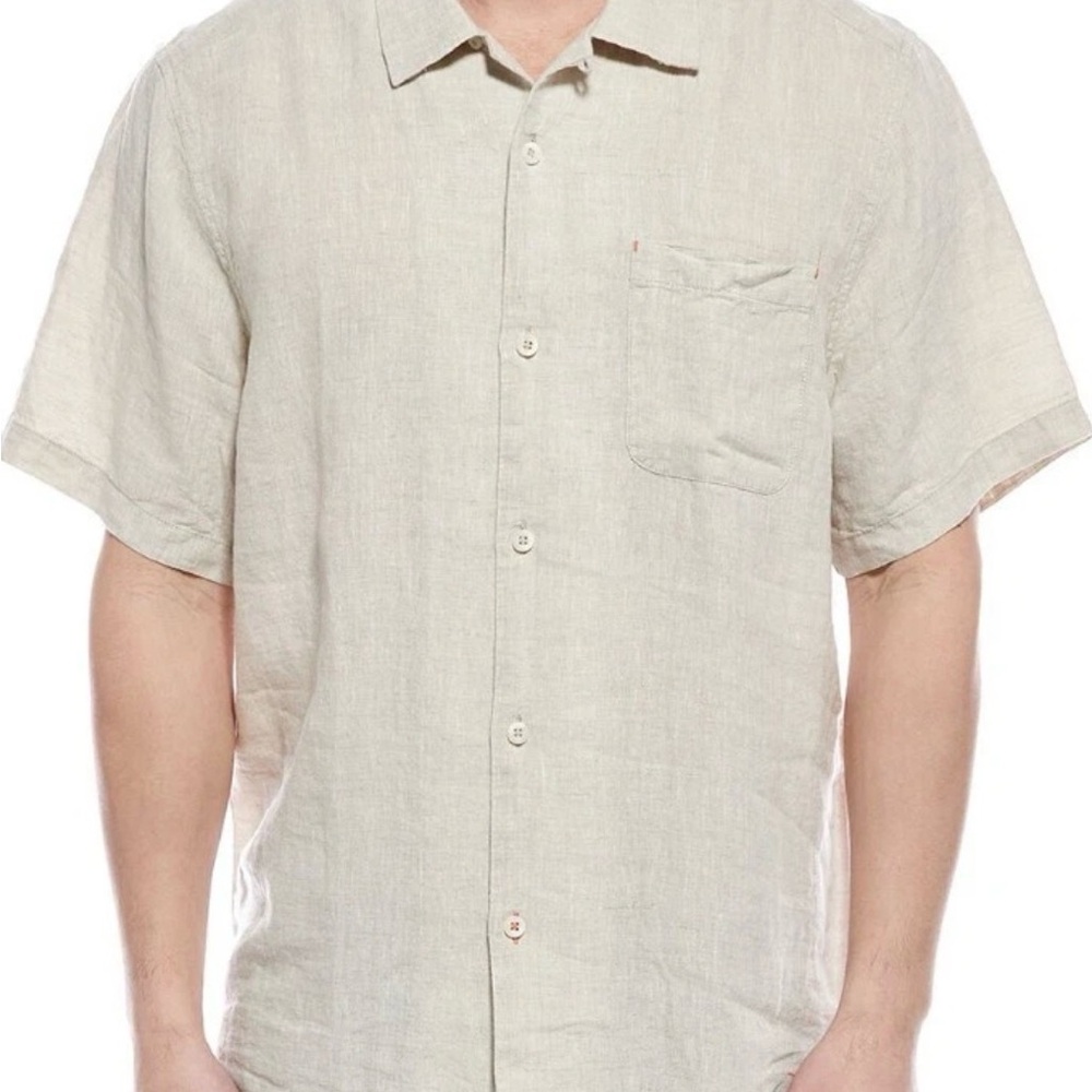 Tommy Bahama Light Tan Sea Glass Camp Shirt